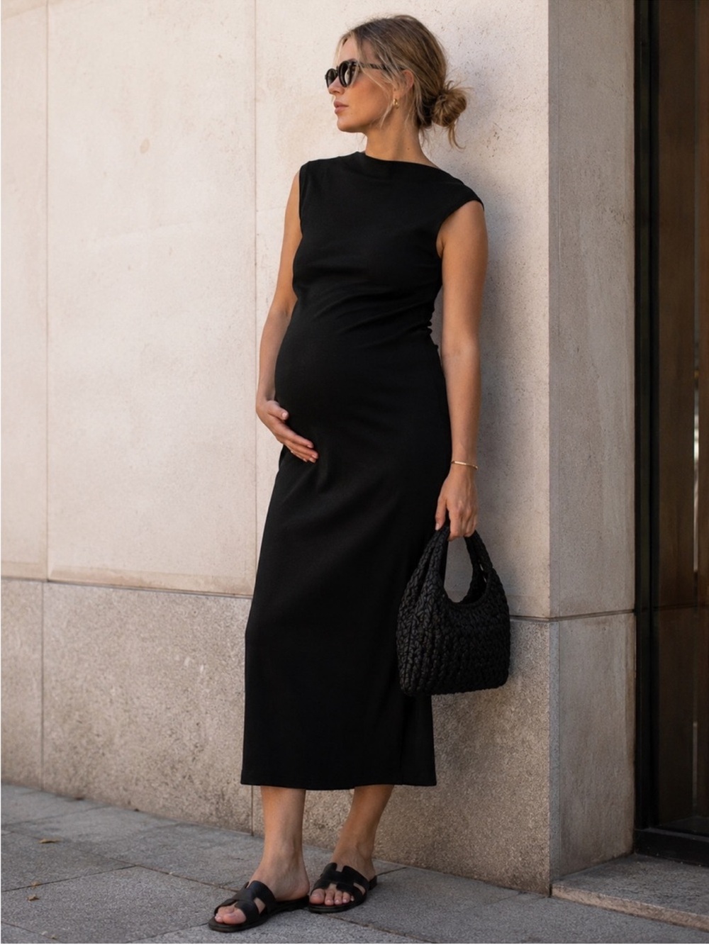 MANGO maternity black dress